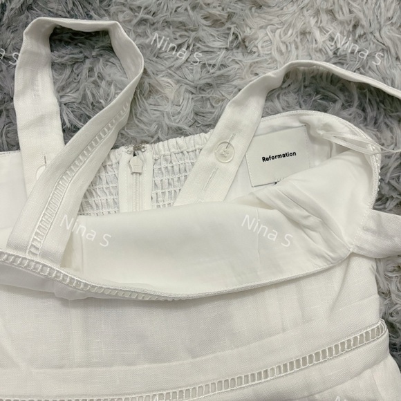 Reformation White Midi Sundress with Square Neck - Picture 6 of 6